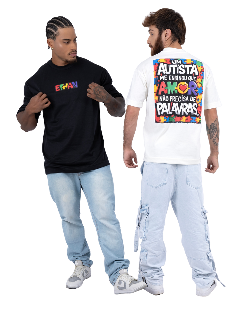 Camiseta Oversized Ethan – Amor Não Precisa de Palavras
